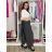 Nohavice volnočasové s opaskom dámske INNA (S/M/L ONE SIZE) TALIANSKA MÓDA IMSM261124/DR S/M/L biela