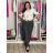 Nohavice volnočasové s opaskom dámske INNA (S/M/L ONE SIZE) TALIANSKA MÓDA IMSM261124/DR S/M/L biela