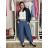 Nohavice volnočasové s opaskom dámske INNA (S/M/L ONE SIZE) TALIANSKA MÓDA IMSM261124/DR S/M/L biela