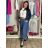 Nohavice volnočasové s opaskom dámske INNA (S/M/L ONE SIZE) TALIANSKA MÓDA IMSM261124/DR S/M/L biela