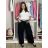 Nohavice oversize s opaskom dámske (S/M/L ONE SIZE) TALIANSKA MÓDA IMSM26097