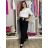 Nohavice oversize s opaskom dámske (S/M/L ONE SIZE) TALIANSKA MÓDA IMSM26097/DUR S/M/L čierna