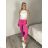 Nohavice strečové dlhé dámske PANTALONE  (S/M/L ONE SIZE) IMPOZ25LV-6318/DUR fuchsiová S/M/L
