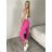 Nohavice strečové dlhé dámske PANTALONE  (S/M/L ONE SIZE) IMPOZ25LV-6318/DUR fuchsiová S/M/L