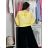 Sveter tenký oversize dlhý rukáv dámsky (M/L/XL ONE SIZE) TALIANSKA MÓDA IM426057/DUR  žlutá M/L/XL