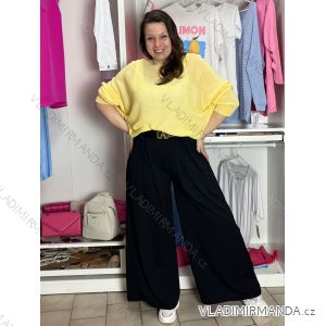 Nohavice elegantní dlhé s opaskom dámske BEATA (S/M/L ONE SIZE) TALIANSKA MÓDA IMWHA261112/DU