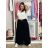 Nohavice elegantní dlhé s opaskom dámske BEATA (S/M/L ONE SIZE) TALIANSKA MÓDA IMWHA261112/DUR S/M/L čierna