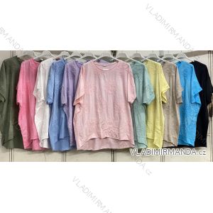 Tričko krátky rukáv dámske nadrozmer (54/56/58 ONE SIZE) TALIANSKA MÓDA IMC26044