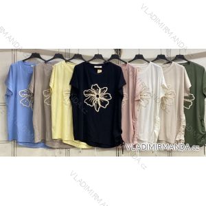 Tričko sťahovací krátky rukáv dámske nadrozmer (46/48/50 ONE SIZE) TALIANSKA MÓDA IMC26046