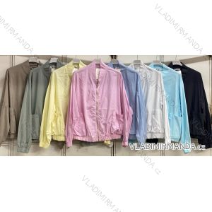 Bunda slabá dlhý rukáv dámska nadrozmer (50/52/54 ONE SIZE) TALIANSKA MÓDA IMC26050