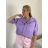 Bunda krátka oversize dlhý rukáv dámska (S/M/L ONE SIZE) TALIANSKA MÓDA IMWCA26001/DR S/M/L fialová