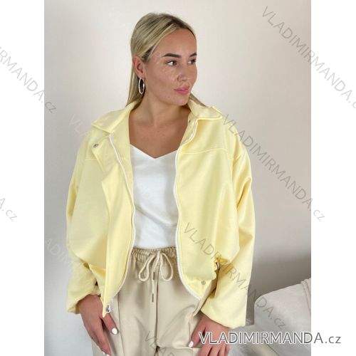 Bunda krátka oversize dlhý rukáv dámska (S/M/L ONE SIZE) TALIANSKA MÓDA IMWGS26001