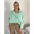 Bunda krátka oversize dlhý rukáv dámska (S/M/L ONE SIZE) TALIANSKA MÓDA IMWGS26001/DR zelená S/M/L