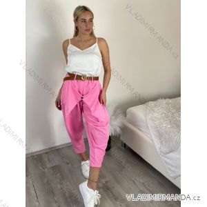 Nohavice voľnočasové trojštvrťové 3/4 krátke dámske (S/ML ONE SIZE) TALIANSKA MÓDA IM426008/DU
