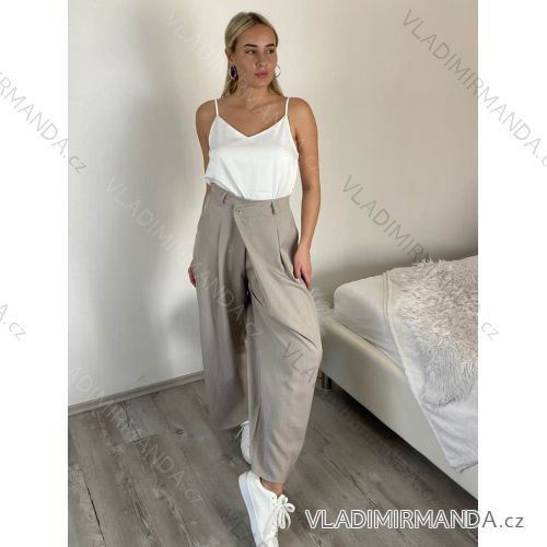 Nohavice dlhé elegantní dámske (S/M/L ONE SIZE) TALIANSKA MÓDA IM4261122