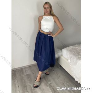 Sukňa s páskem dlhá dámska (S/M/L ONE SIZE) TALIANSKA MÓDA IMSM26106/DU