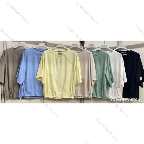 Tričko sťahovací krátky rukáv dámske nadrozmer (44/46/48 ONE SIZE) TALIANSKA MÓDA IMC26062