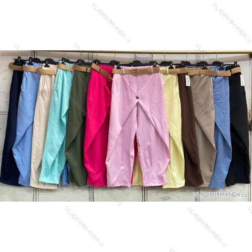 Nohavice voľnočasové dámske nadrozmer (40/42/44 ONE SIZE) TALIANSKA MÓDA IMC26070