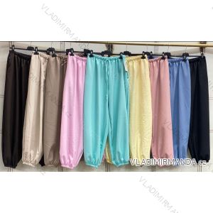 Kalhoty letní dámské nadrozměr (46/48/50 ONE SIZE) ITALSKÁ MÓDA IMC26076