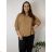 Blúzka elegantná s príveskom 3/4 dlhý rukáv dámska nadrozmer SIRENA (48/50/52 ONE SIZE) TALIANSKA MÓDA IMD26004