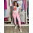 Nohavice strečové dlhé dámske PANTALONE  (S/M/L ONE SIZE) IMPOZ25LV-6318/DUR fuchsiová S/M/L