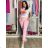 Nohavice strečové dlhé dámske PANTALONE  (S/M/L ONE SIZE) IMPOZ25LV-6318/DUR fuchsiová S/M/L
