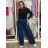 Rifle jeans dlhé široké nohavice wide leg fit dámske (XS-2XL) RE-DRESS RED26RE3207/DUR 29 modrá džínsová
