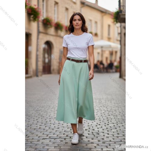 Sukňa dlhá s opaskom dámska nadrozmer (42/44/46 ONE SIZE) TALIANSKA MÓDA IMD26032