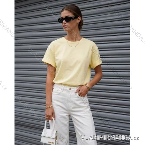 Tričko krátky rukáv dámske (S/M/L ONE SIZE) TALIANSKA MÓDA IMD26037