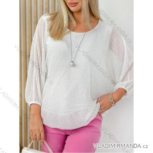 Blúzka dlhý rukáv dámska (S/M/L ONE SIZE) TALIANSKA MÓDA IMD26039