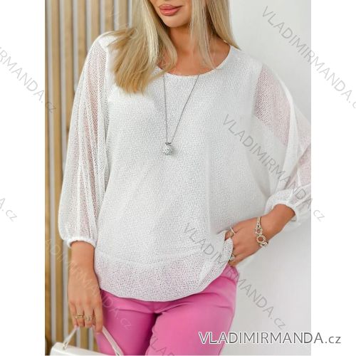 Blúzka dlhý rukáv dámska (S/M/L ONE SIZE) TALIANSKA MÓDA IMD26039