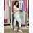 Nohavice outdoorové s opaskom dámske (S/M/L ONE SIZE) TALIANSKA MÓDA IM4261117/DUR sv. mintová S/M/L