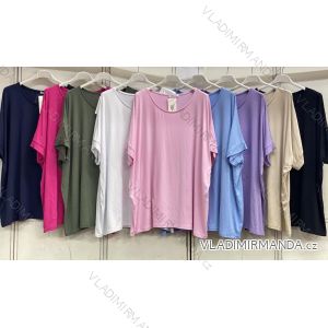 Tričko krátky rukáv dámske nadrozmer (54/56/58 ONE SIZE) TALIANSKA MÓDA IMC26083