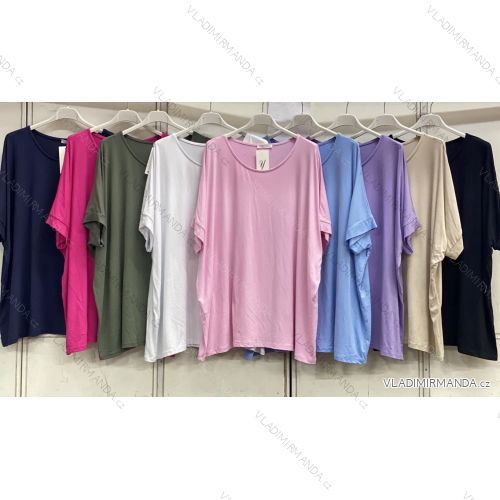 Tričko krátky rukáv dámske nadrozmer (54/56/58 ONE SIZE) TALIANSKA MÓDA IMC26083