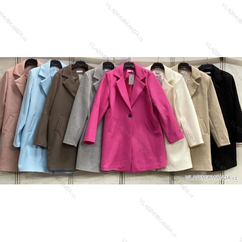 Kabát slabý dlhý rukáv dámsky nadrozmer (46/48/50 ONE SIZE) TALIANSKA MÓDA IMC26084