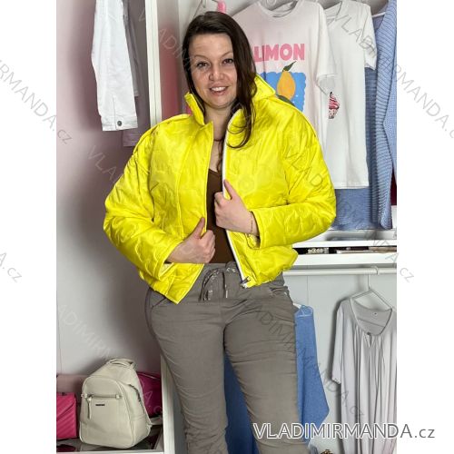 Bunda krátka oversize dlhý rukáv dámska BIANCA (S/M/L ONE SIZE) TALIANSKA MÓDA IMWCA26003