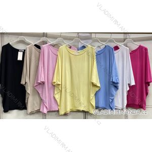Tričko krátky rukáv dámske nadrozmer (54/56/58 ONE SIZE) TALIANSKA MÓDA IMC26091