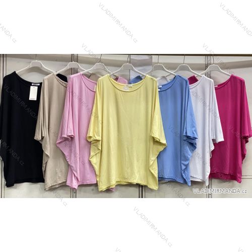 Tričko krátky rukáv dámske nadrozmer (54/56/58 ONE SIZE) TALIANSKA MÓDA IMC26091