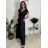 Šaty dlhé elegantný krátky rukáv dámske ANNA (S/M/L ONE SIZE) TALIANSKA MÓDA IM4260024/DUR S/M/L růžová světlá