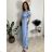 Šaty dlhé elegantný krátky rukáv dámske ANNA (S/M/L ONE SIZE) TALIANSKA MÓDA IM4260024/DUR S/M/L růžová světlá