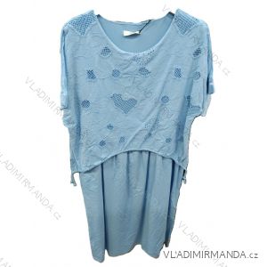 Šaty letné krátky rukáv dámske nadrozmer (42/44/46 ONE SIZE) TALIANSKA MÓDA IMSM26109