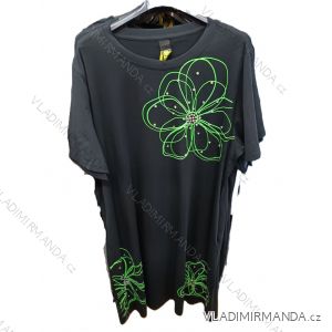 Šaty letní krátký rukáv dámské nadrozměr (42/44/46 ONE SIZE) ITALSKÁ MÓDA IMSM26111