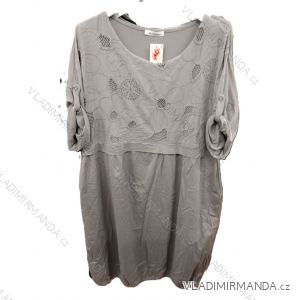 Šaty letné 3/4 dlhý rukáv dámske nadrozmer (42/44/46 ONE SIZE) TALIANSKA MÓDA IMSM26112