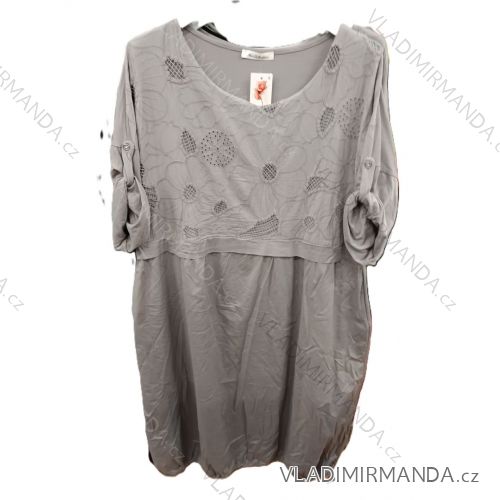 Šaty letné 3/4 dlhý rukáv dámske nadrozmer (42/44/46 ONE SIZE) TALIANSKA MÓDA IMSM26112