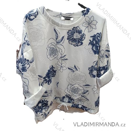 Mikina tenká dlhý rukáv dámska nadrozmer (42/44/46 ONE SIZE) TALIANSKA MÓDA IMSM26113