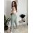 Nohavice strecové dlhé dámske (S/M/L ONE SIZE) TALIANSKA MÓDA IMPLI248115/DUR světle zelená S/M/L