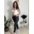 Nohavice strečové dámske  LINDA (S/M/L ONE SIZE) TALIANSKA MÓDA IM4251163/DUR khaki S/M/L