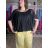 Halenka tunika krátký rukáv dámská nadrozměr (2XL/3XL) ITALSKÁ MÓDA IMD23343