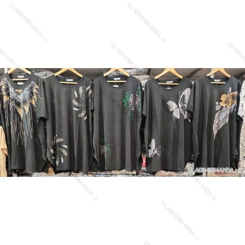 Šaty letné krátky rukáv dámske nadrozmer (42/44/46 ONE SIZE) TURECKÁ MÓDA TM926001