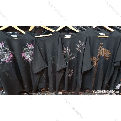 Šaty letné krátky rukáv dámske nadrozmer (42/44/46 ONE SIZE) TURECKÁ MÓDA TM926002